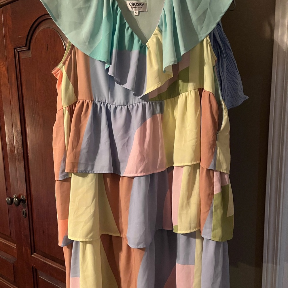 Women's Zuri Dress In Sunset Colorblock